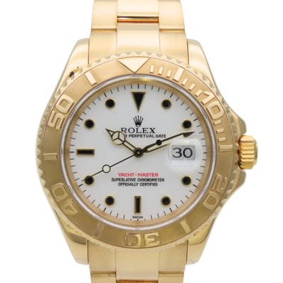 【中古】 ロレックス 腕時計 ヨットマスター 16628B K18YG 約171.2g ゴールド 文字盤ホワイト メンズ 男性 ROLEX