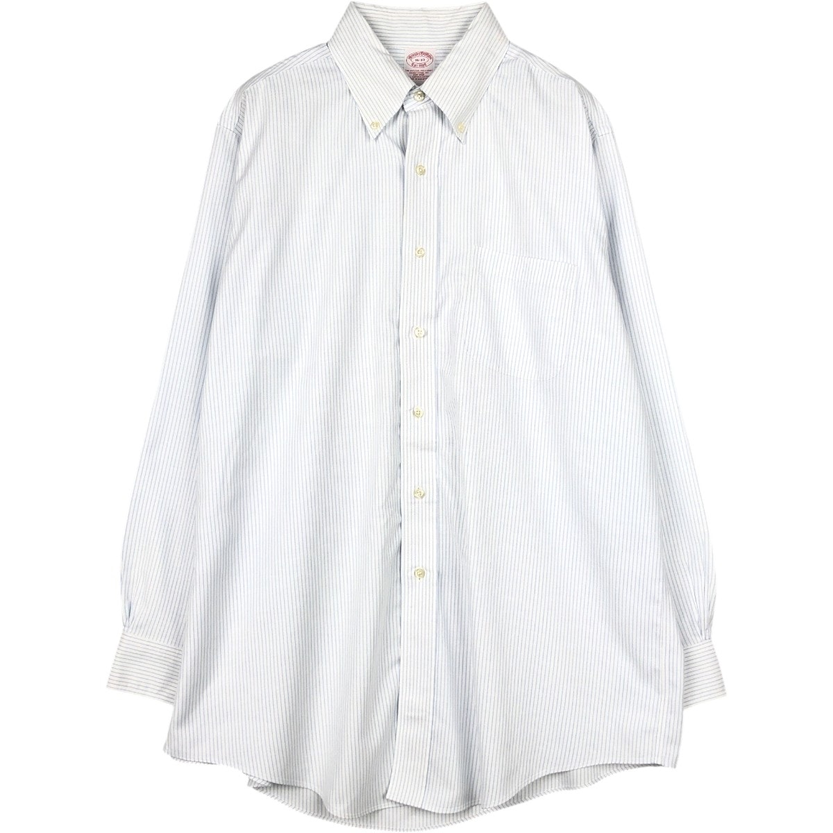 古着 ブルックスブラザーズ Brooks Brothers Est.1818 TRADITIONAL FIT 半袖 ボタンダウン ストライプシャツ メンズL相当/eaa666472