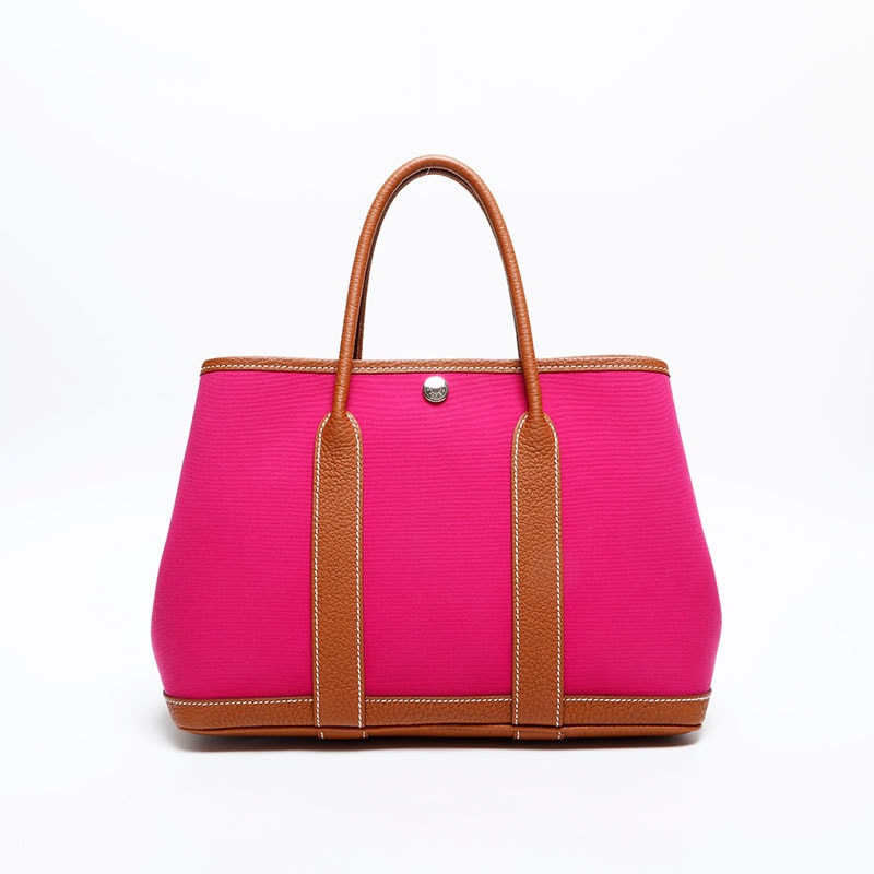 エルメス HERMES 2023年製 B刻印 キャンバス ガーデンパーティ TPM トートバッグ【中古】