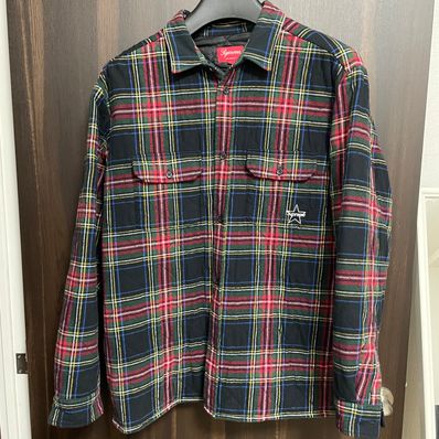Supreme Quilted Plaid Flannel Shirt "Black"