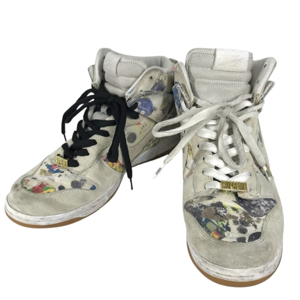 ナイキ NIKE SB DUNK HIGH OG QS Rammellzee  FD8779-100  シュプリーム コラボ  Supreme ラメルジー SB ダンクハイOG QS 靴 シューズ スニーカー キャンバス ホワイト