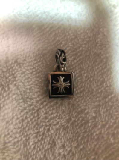 Chrome Hearts Framed CH Plus Charm "Silver"