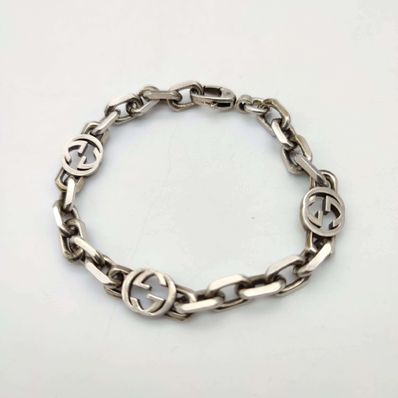 GUCCI Silver Bracelet With Interlocking G