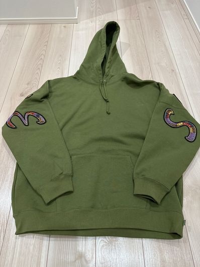 Supreme Beaded Hooded Sweatshirt "Olive"