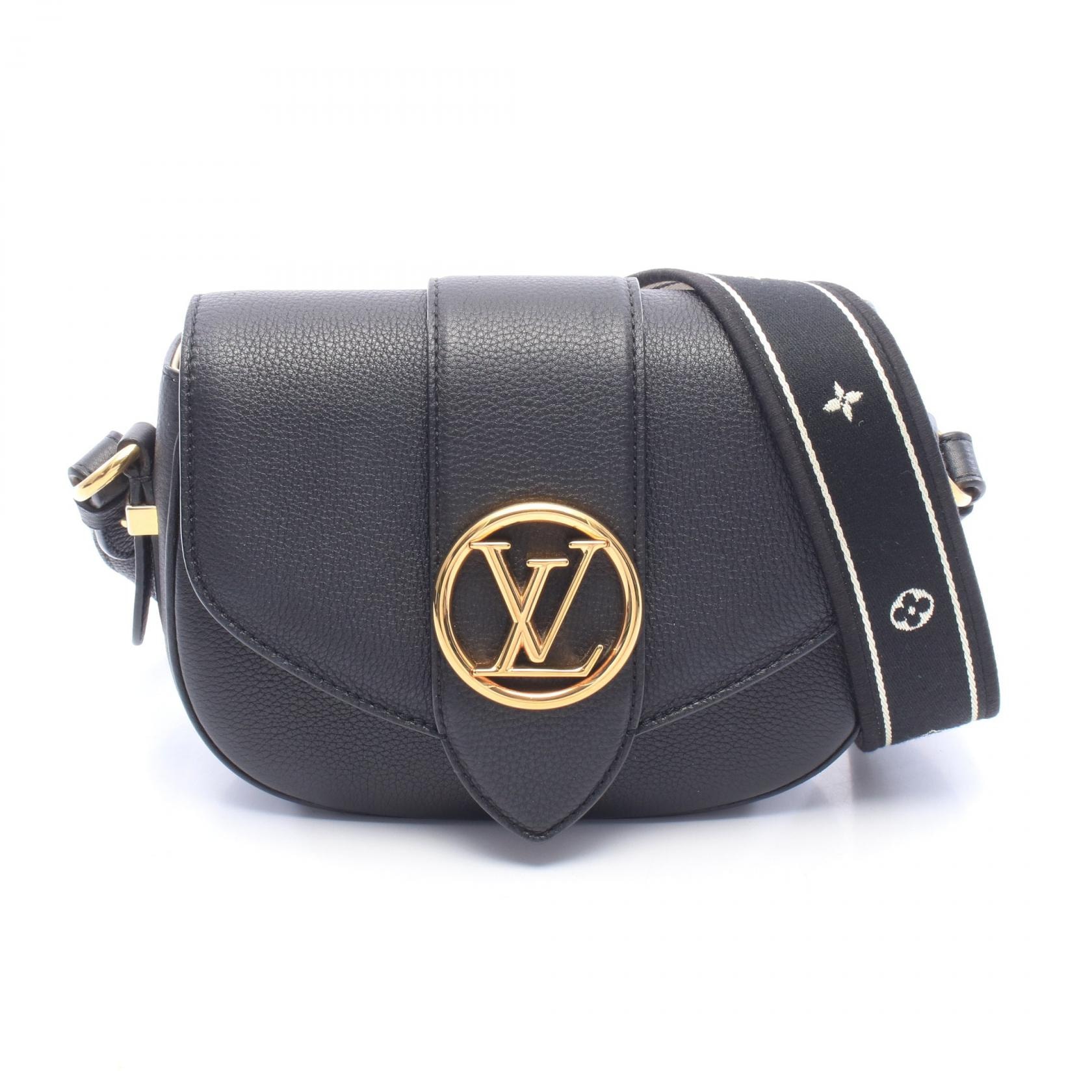 ルイ・ヴィトン LOUIS VUITTON LV PONT 9 LVポンヌフ ソフトPM ノワール ショルダーバッグ バッグ レザー レディース ブラック系 M58727 【中古】