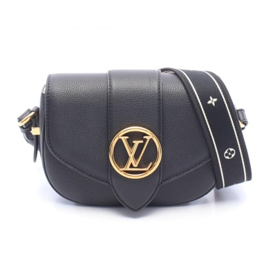 ルイ・ヴィトン LOUIS VUITTON LV PONT 9 LVポンヌフ ソフトPM ノワール ショルダーバッグ バッグ レザー レディース ブラック系 M58727 【中古】