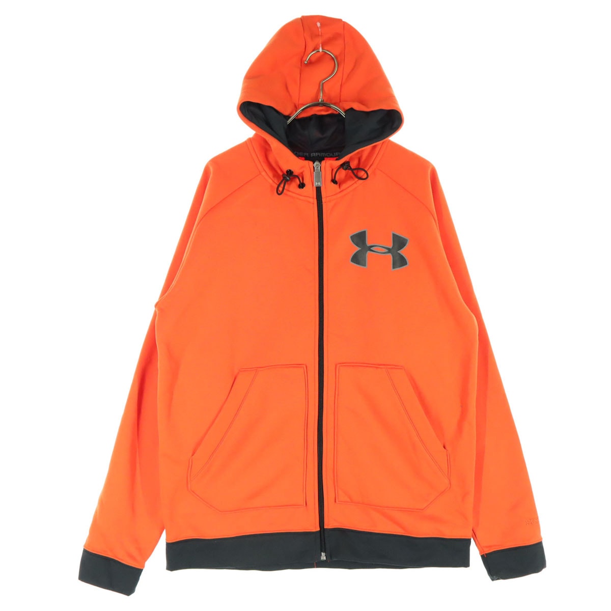 UNDER ARMOUR アンダーアーマー 裏起毛 プリント 長袖 フーディジャケット MD オレンジ