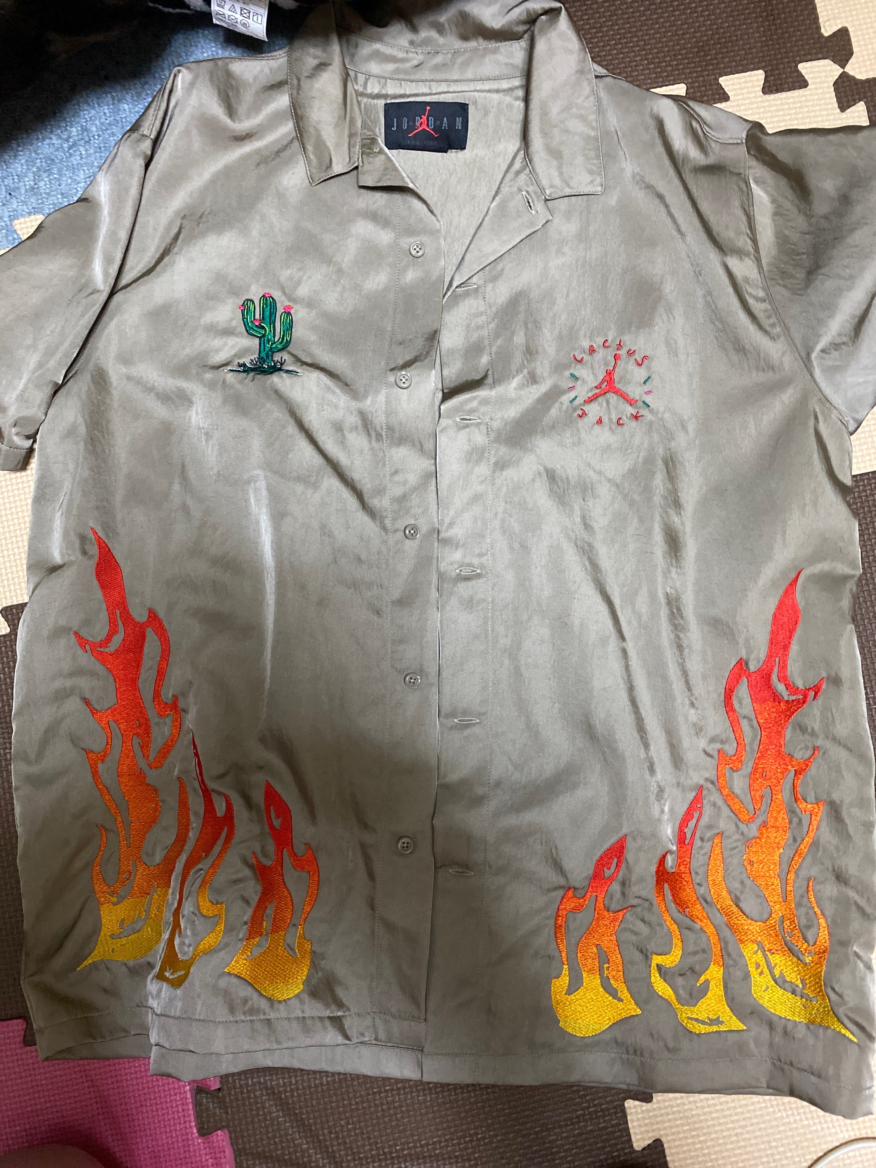 Air Jordan x Travis Cactus Jack Button Down Shirt "Khaki Desert"