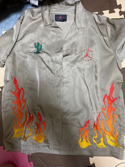 Air Jordan x Travis Cactus Jack Button Down Shirt "Khaki Desert"