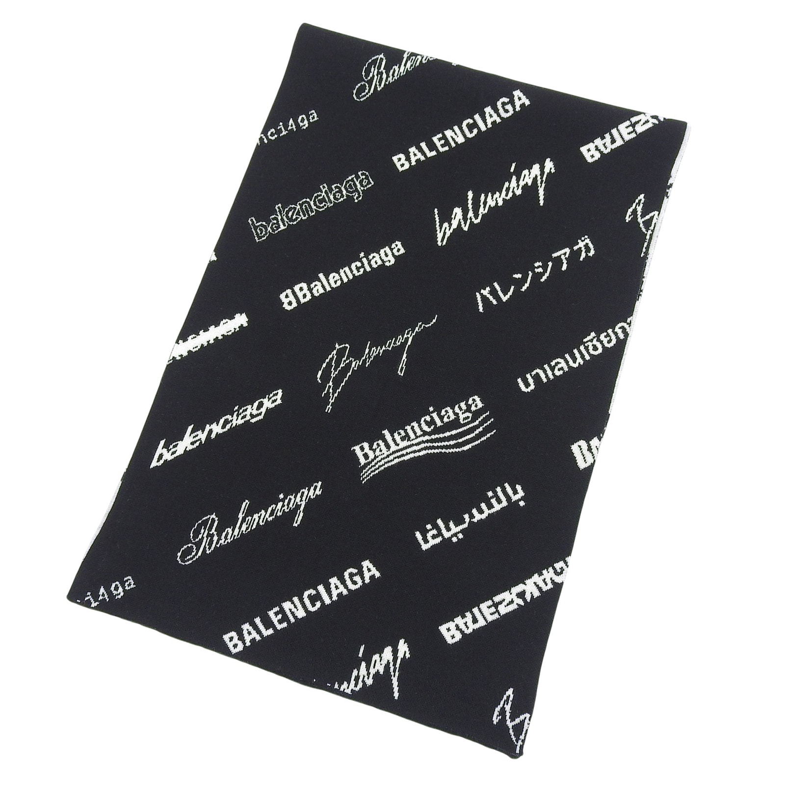 未使用品 バレンシアガ マフラー LOGOMANIA ALL OVER