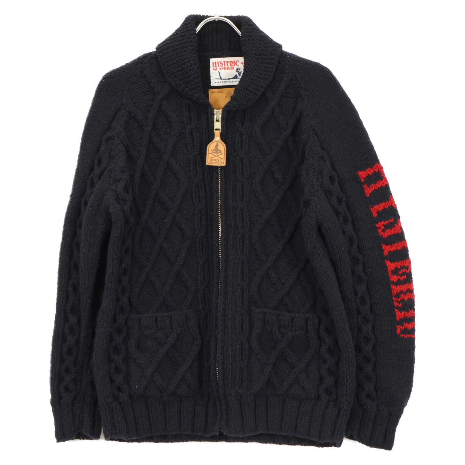 ヒステリックグラマー CANADIAN SWEATERHYSTERIC FACE編込 カウチンセーター S