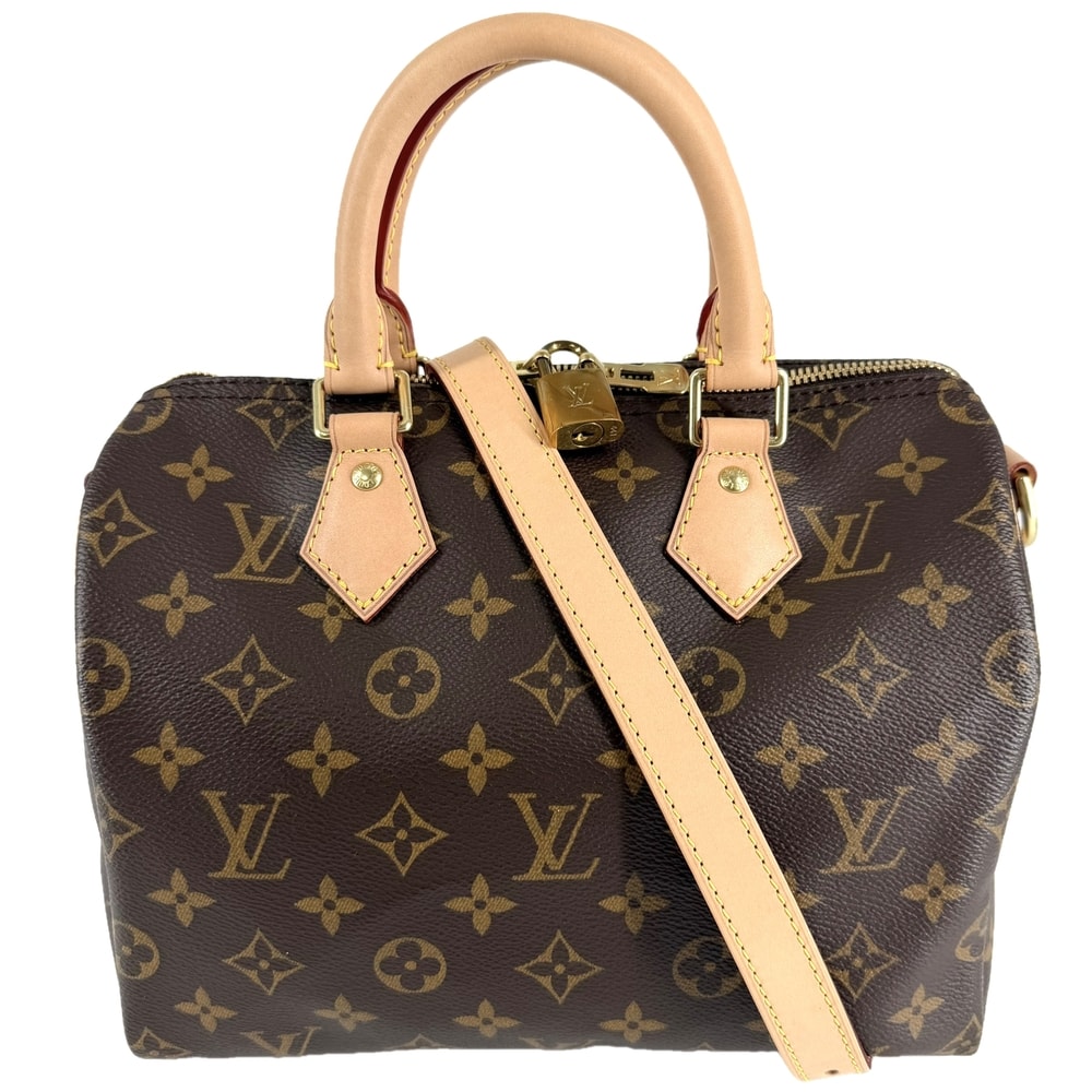LOUIS VUITTON ルイヴィトン 2WAY スピーディ・バンドリエール25 ショルダーバッグ ハンドバッグ Speedy25 M46977 モノグラムキャンバス ブラウン 茶 ゴールド金具 レディース 美品【中古品】