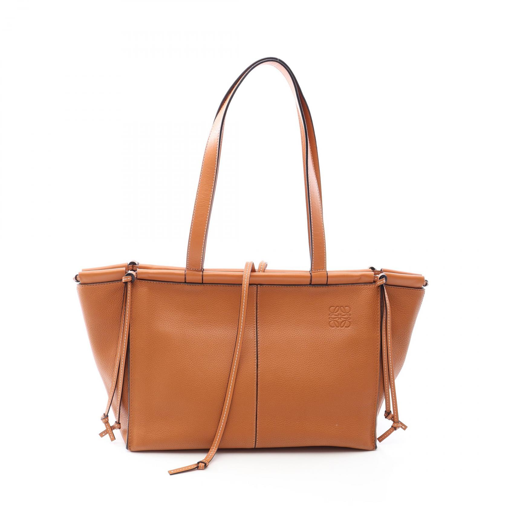 로에베 LOEWE 쿠션 토트 스몰 토트 백 백 가죽 여성 브라운 309.12A93 [중고]