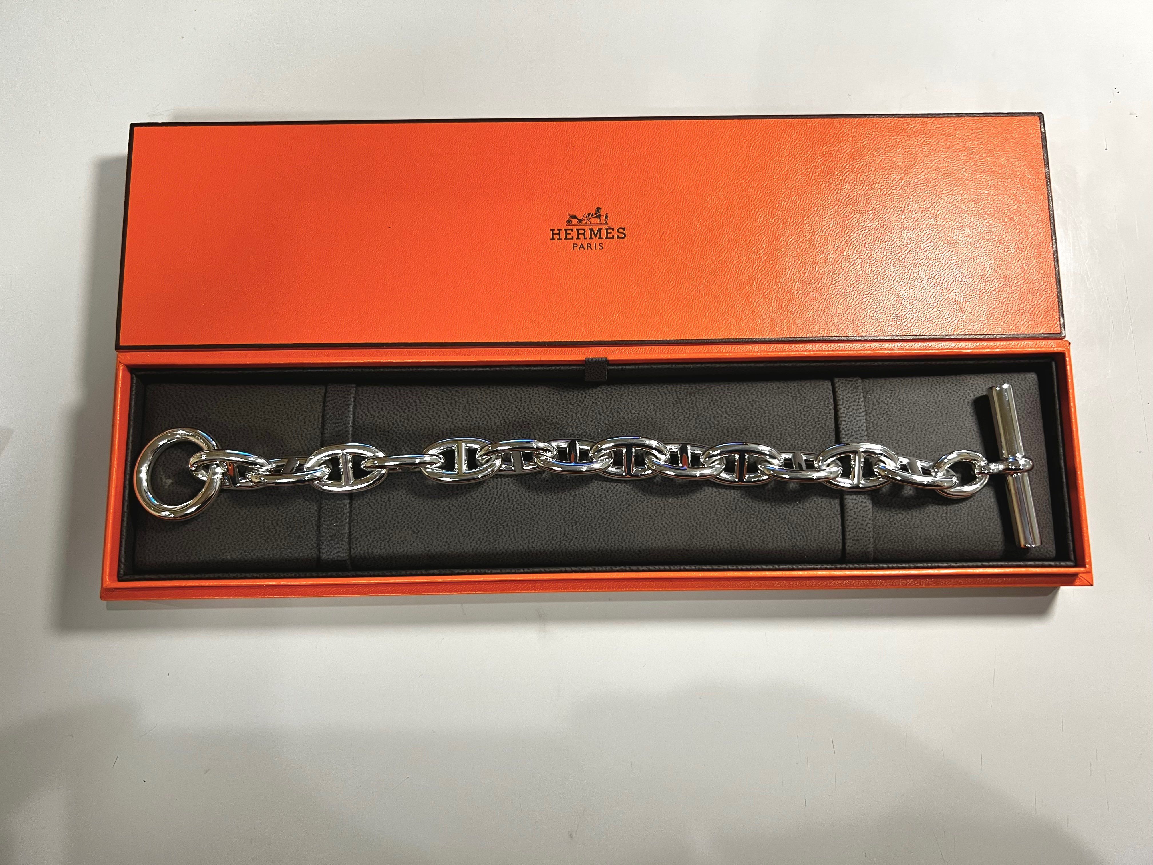 Hermes Chaine D'ancre TGM Bracelet "Silver"