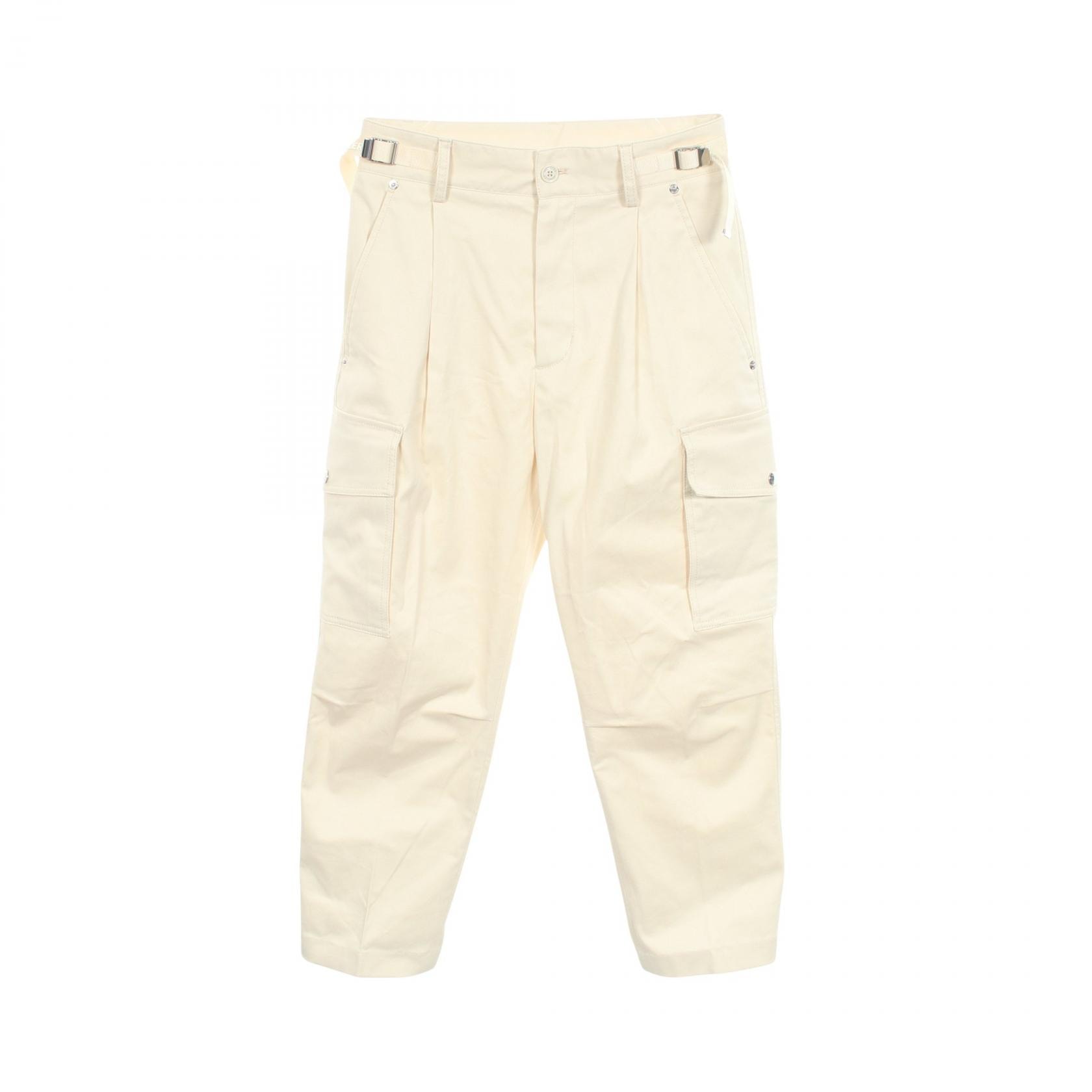 モンクレール MONCLER カーゴパンツ 衣料品 ボトムス コットン メンズ アイボリー系 2A00026 【中古】