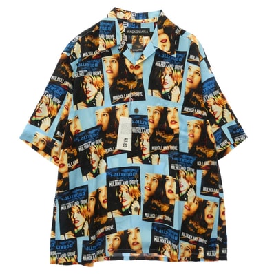 WACKO MARIA ワコマリア 26SS MD-WM-HI01 MULHOLLAND DRIVE S/S HAWAIIAN SHIRT TYPE-1 開襟 オープンカラー 半袖 シャツ Mサイズ ライトブルー系 M【新古品】【未使用】【中古】