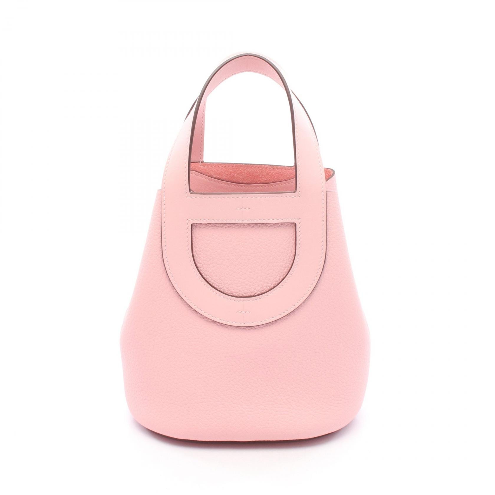 エルメス HERMES インザループ18 ハンドバッグ バッグ レザー カーフ(牛革) トリヨンクレマンス / ヴォースイフト トリヨンクレマンス ローズサクラ K刻印(2025年製造) レディース ピンク系 【中古】