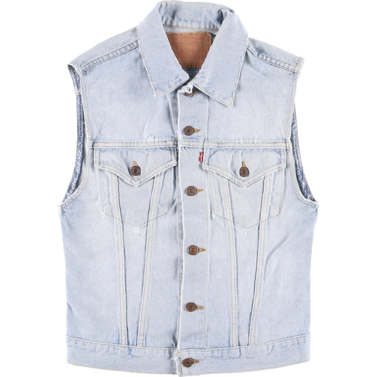 古着 90年代 リーバイス Levi's 75530-4808 デニムベスト カナダ製 メンズS相当 ヴィンテージ/eaa559285