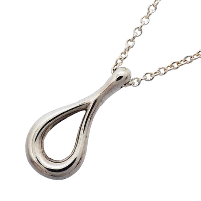 ★SALE【6jgb0365-k】ティファニー ネックレス オープンティアドロップ シルバー925【中古】レディース