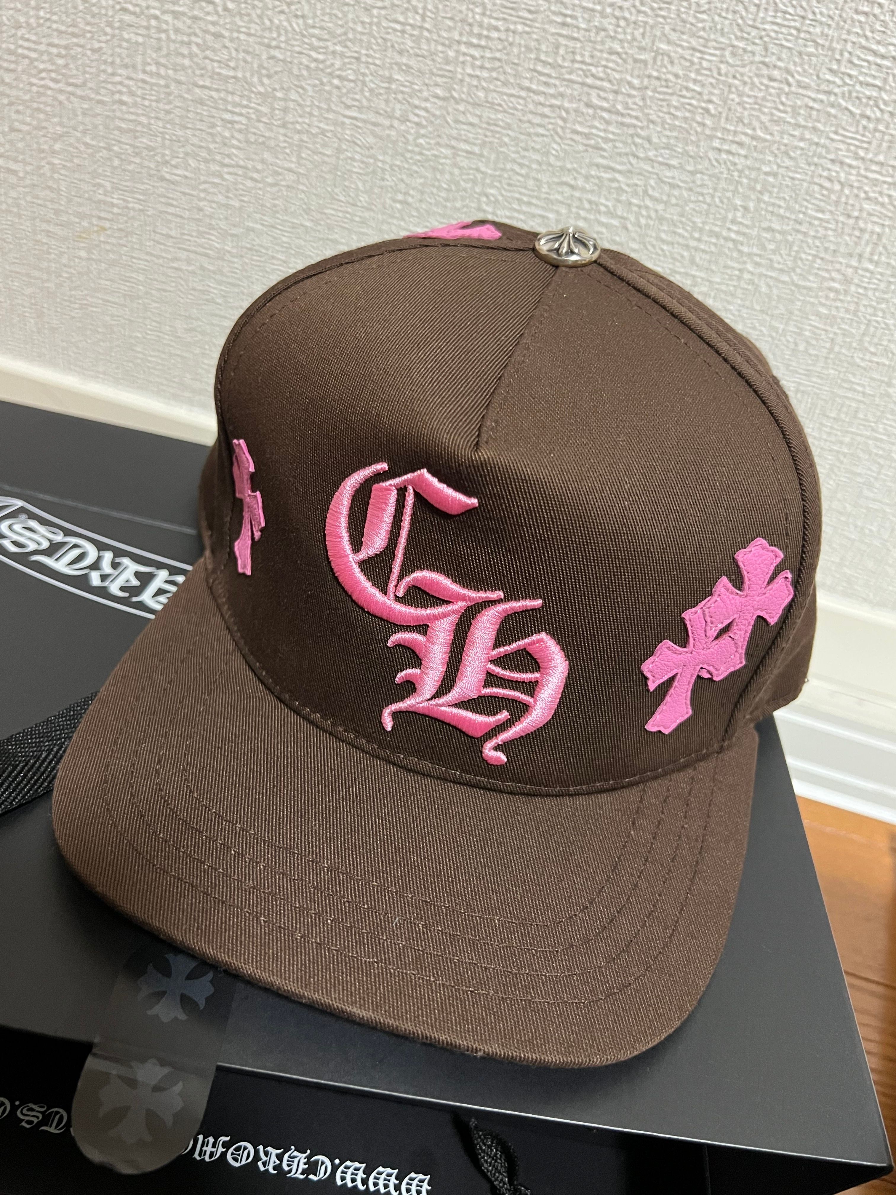 Chrome Hearts CH Hat Cross Patch Baseball Cap "Brown/Pink"