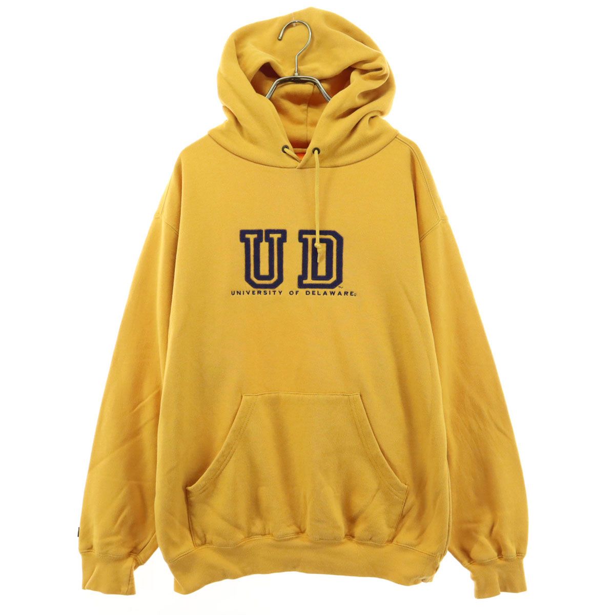 JANSPORTS ジャンスポーツ ワンポイント刺繍 長袖 スウェットパーカー S オレンジ