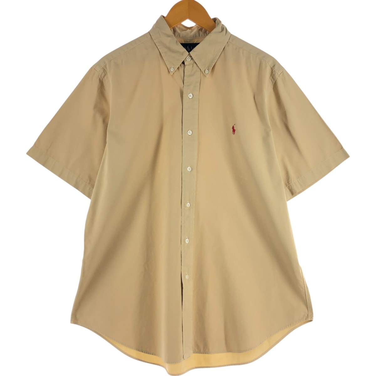 古着 ラルフローレン Ralph Lauren CLASSIC FIT クラシックフィット 半袖 ボタンダウンシャツ メンズL相当/eaa533016