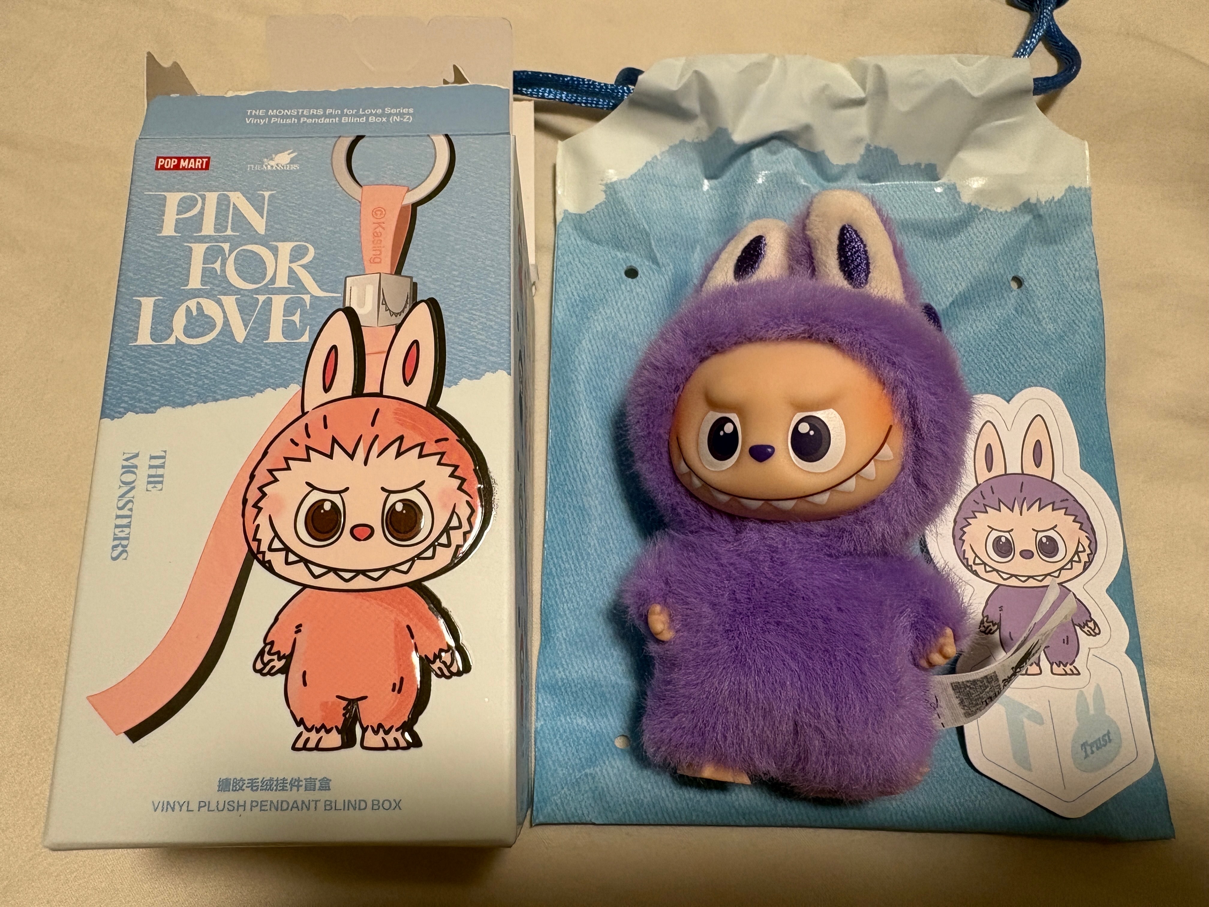 POP MART THE MONSTERS (LABUBU) Pin for Love Series-Vinyl Plush Pendant (N-Z) T