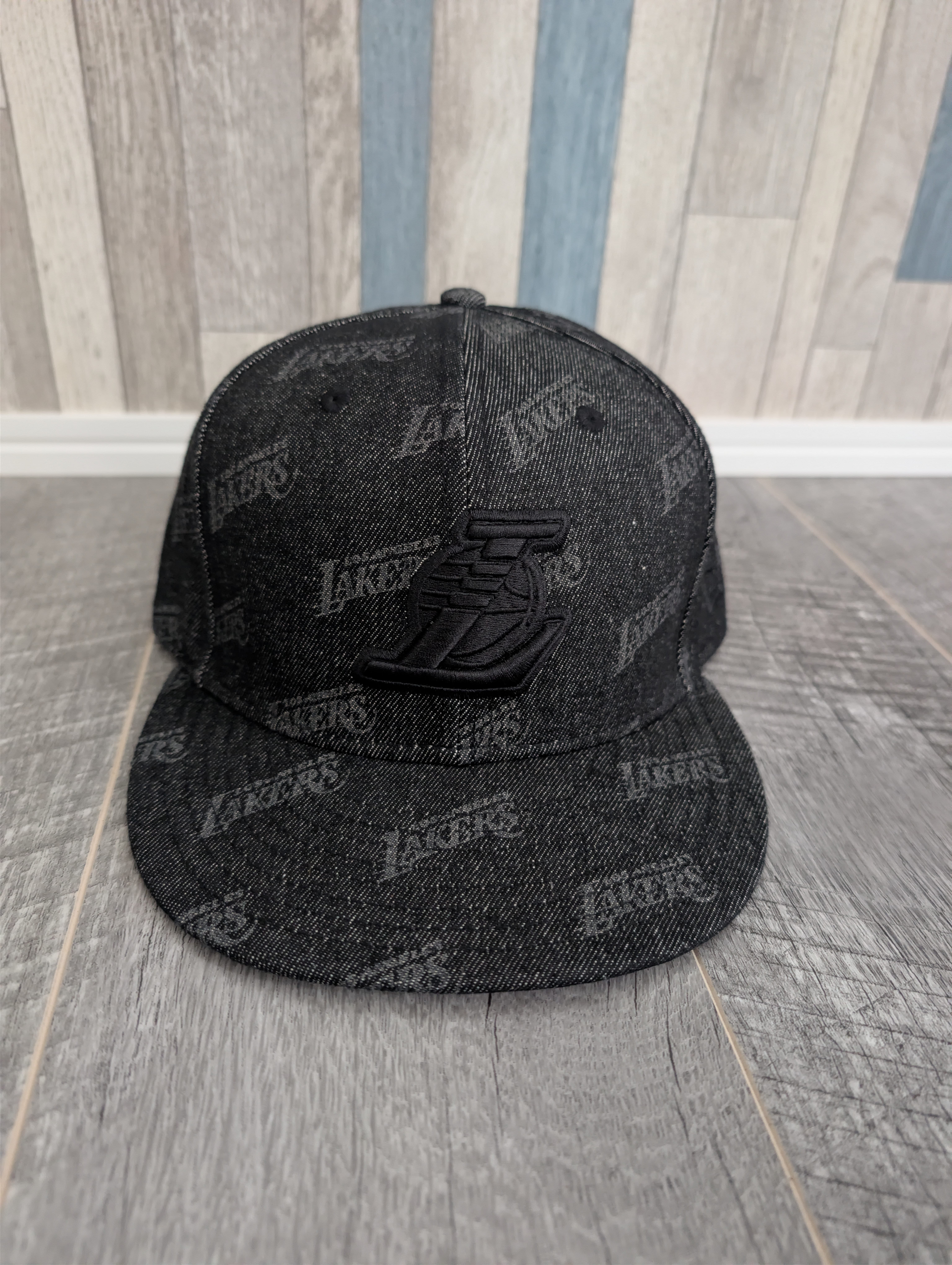 NEW ERA/ニューエラ/LAKERS/レイカーズ/キャップ/帽子/7 5/8/60.6cm/デニム生地/総柄/コービー/KOBE/LeBron/レブロン/ドンチッチ/八村塁/シャック/ローライダー/LOWRIDER/チカーノ/Chicano