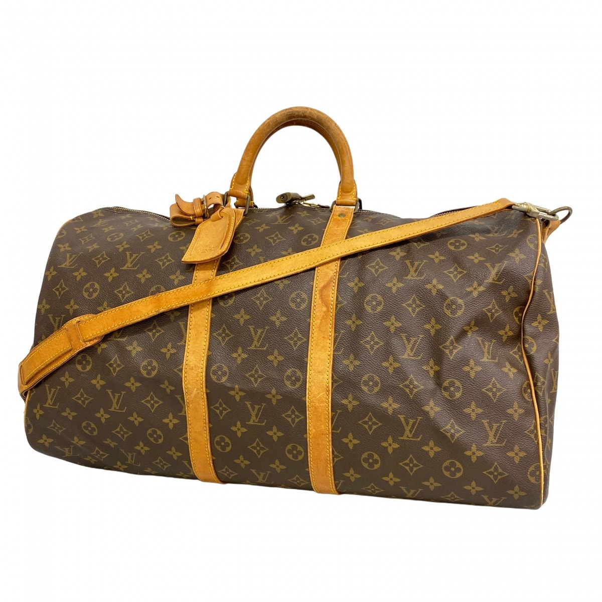 【6db1548】ルイヴィトン ボストンバッグ モノグラム キーポルバンドリエール55 M41414 ブラウン【中古】メンズ レディース ユニセックス