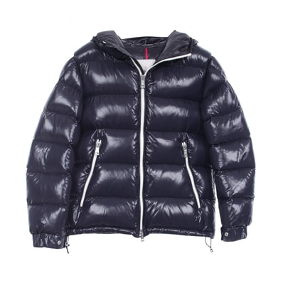 モンクレール MONCLER BLIER フード付き ダウンジャケット 衣料品 アウター ナイロン メンズ ネイビー系 【中古】