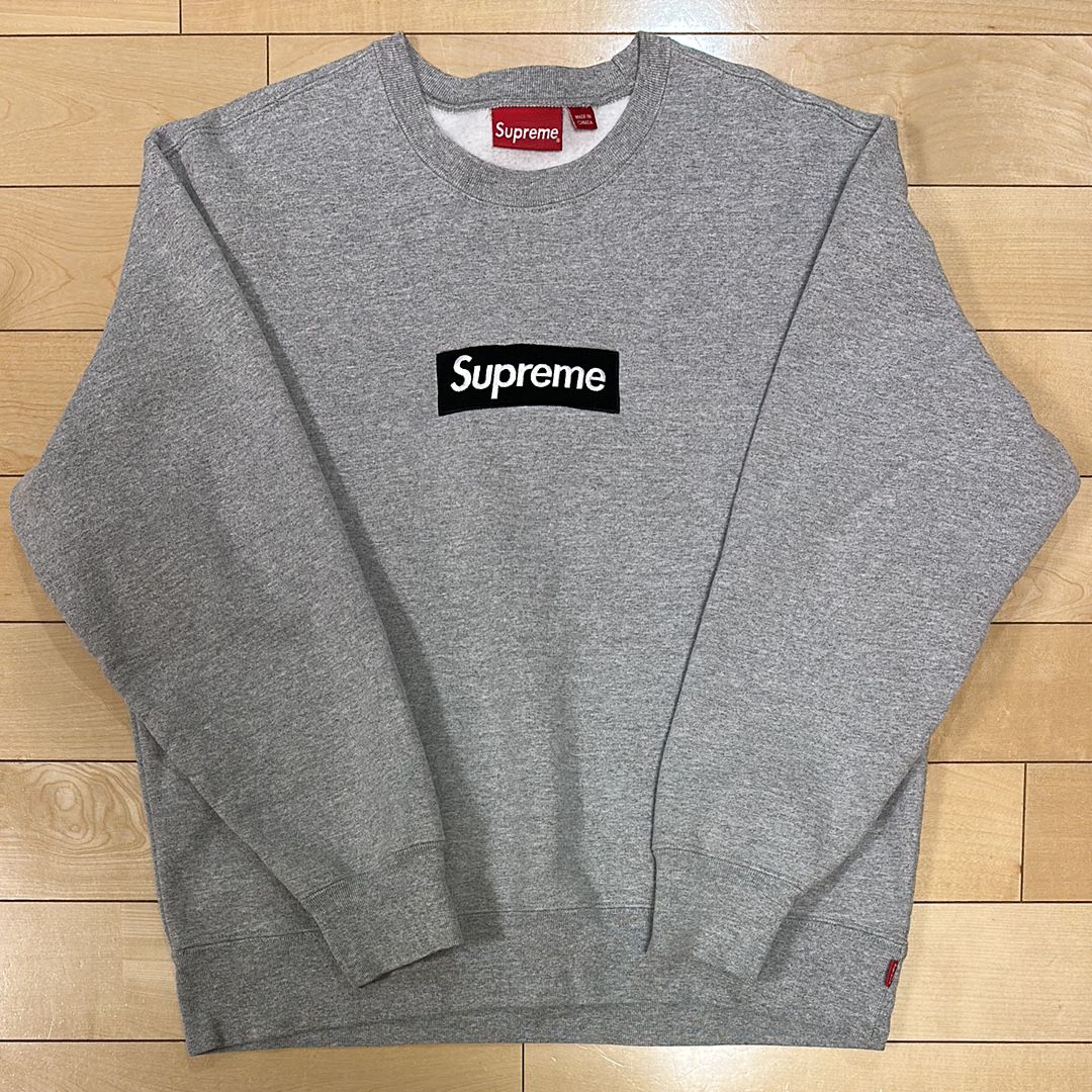Supreme Box Logo Crewneck "Heather Grey" (22FW)