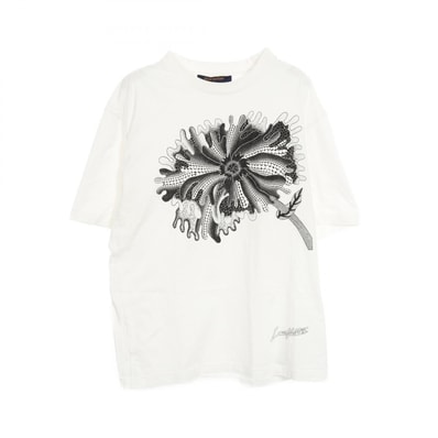 ルイ・ヴィトン LOUIS VUITTON LOUIS VUITTON × 草間彌生 サイケデリックフラワー カットソー 衣料品 トップス コットン メンズ ホワイト系 【中古】