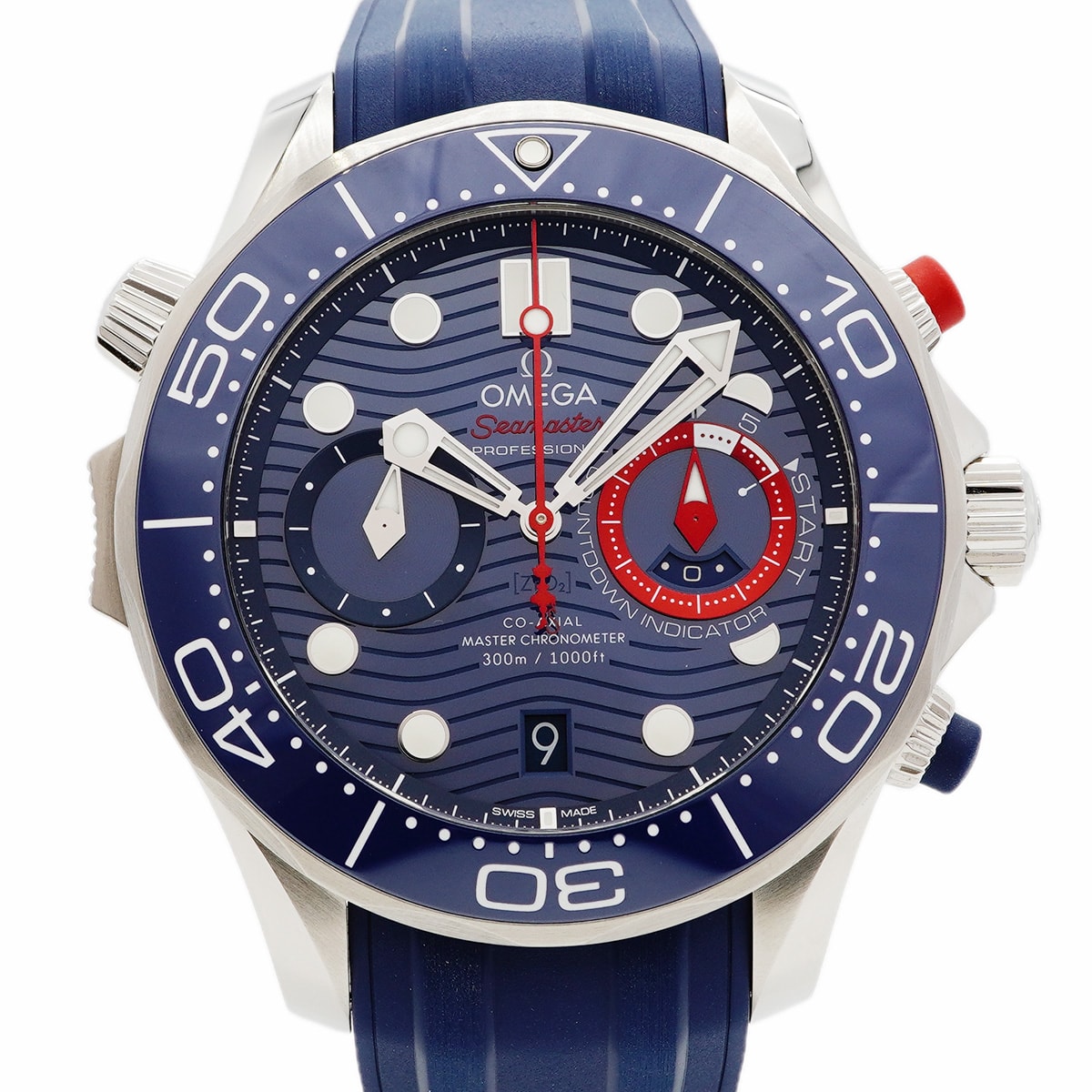 ★SALE【6wec0233】オメガ シーマスター ダイバー300M アメリカズカップ 210.30.44.51.03.002 青文字盤【中古】腕時計 メンズ