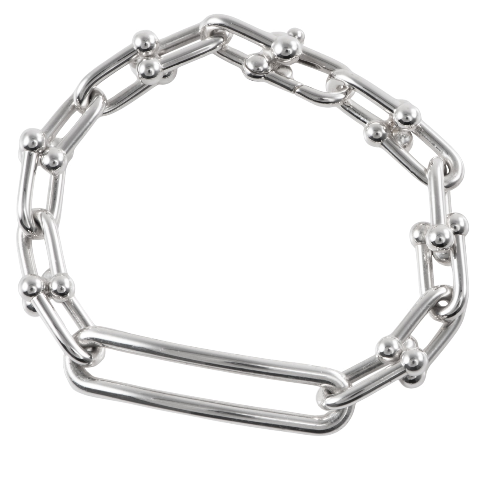 TIFFANY&Co. ティファニー ハードウェア リンク ブレスレット スターリングシルバー シルバー【中古】