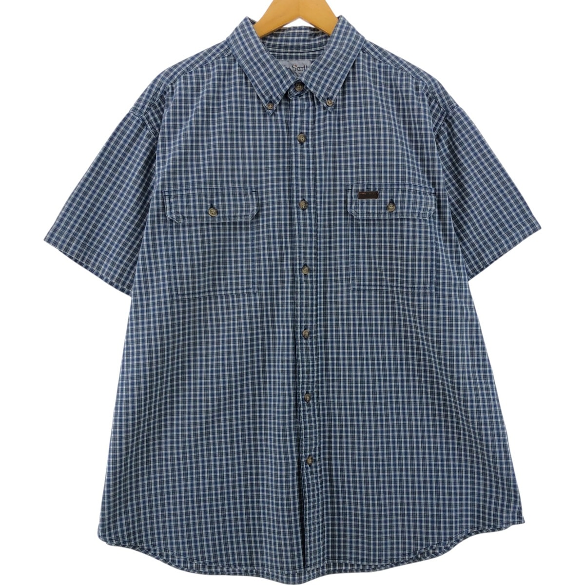 古着 カーハート Carhartt チェック柄 ボタンダウン 半袖 ワークシャツ メンズXL相当/eaa509325 【中古】 【250414】/eaa509325