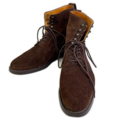 クロケット&ジョーンズ ×BEAMSF ブラウン スエード RADNOR3 200ラスト レースアップブーツ 8E
