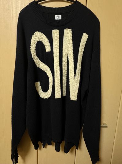 SAINT Mxxxxxx WOOL SWTER SIN "Black"