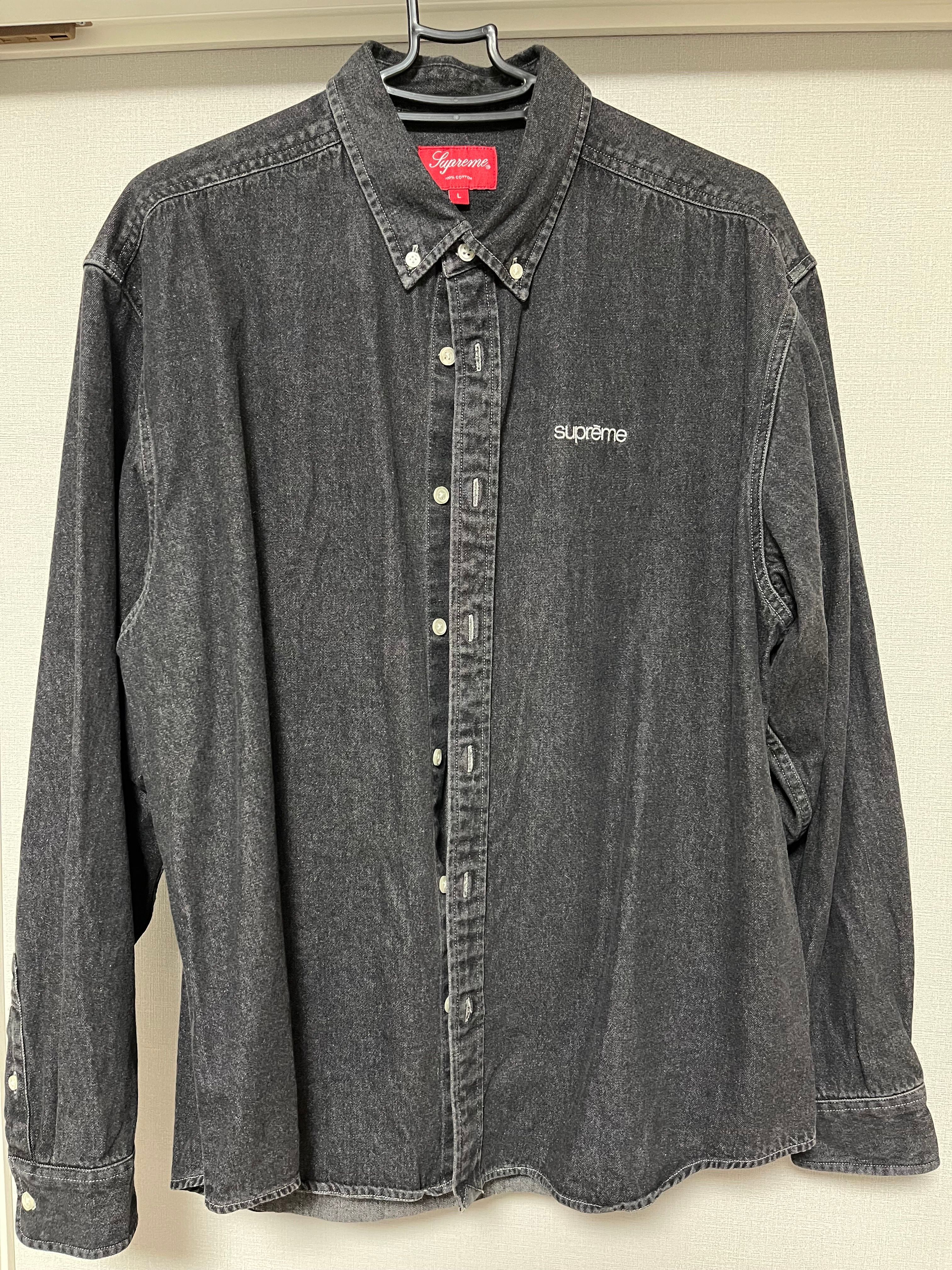 Supreme Classic Logo Denim Shirt "Black"