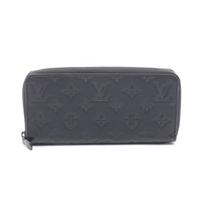 ルイ・ヴィトン LOUIS VUITTON ジッピーウォレット ホリゾンタル ラウンド長財布 財布 レザー モノグラム・シャドウ ノワール メンズ ブラック系 M80333 【中古】