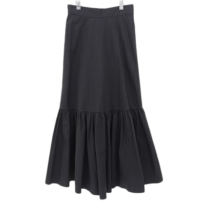 クラネ 美品 コットン ナイロン ボリュームティアード マキシスカート レディース ブラック 1 10109-6112 スカート 1