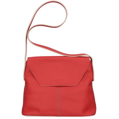 ロエベ 美品 レザー ロゴ フラップ
