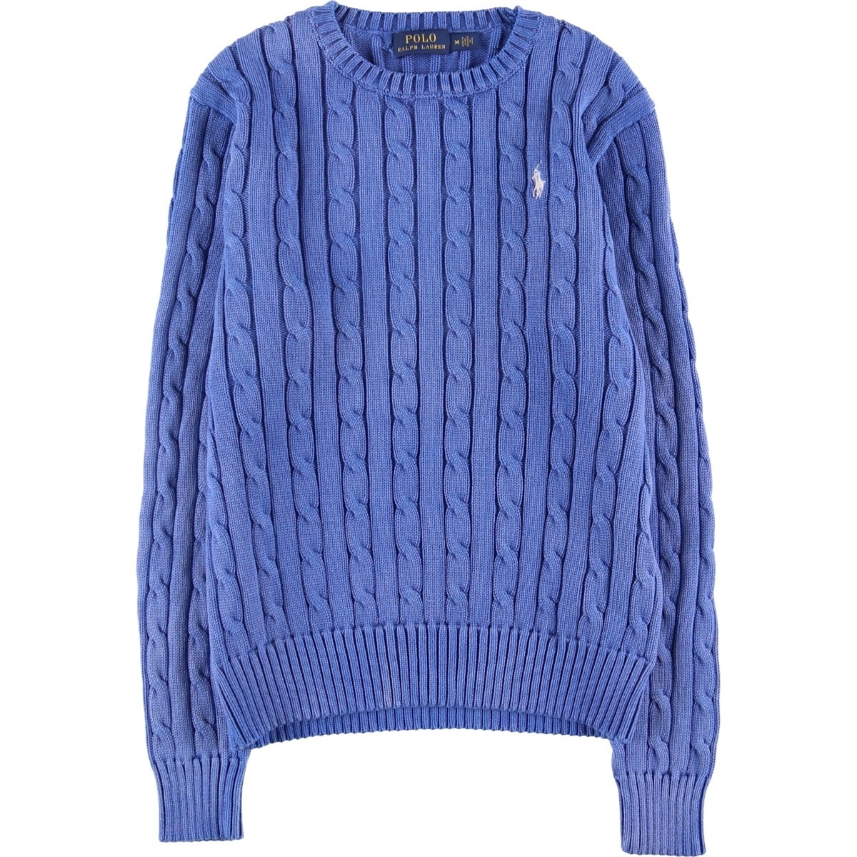 古着 ラルフローレン Ralph Lauren POLO RALPH LAUREN ケーブル編み コットンニットセーター レディースM相当/eaa601762