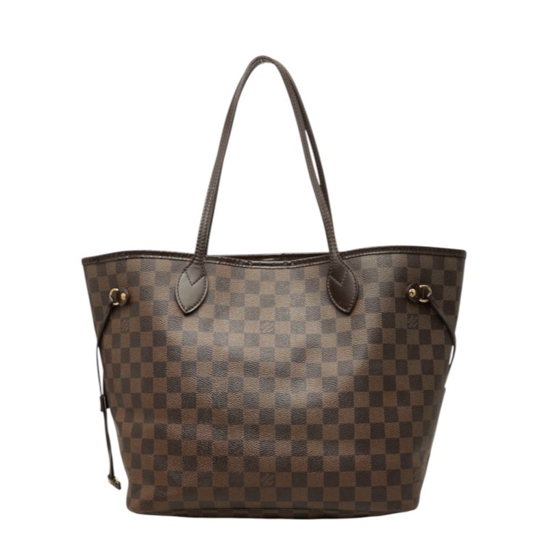 ルイ ヴィトン ダミエ ネヴァーフルMM ショルダーバッグ トートバッグ N51105 ブラウン PVC レザー レディース LOUIS VUITTON 中古
