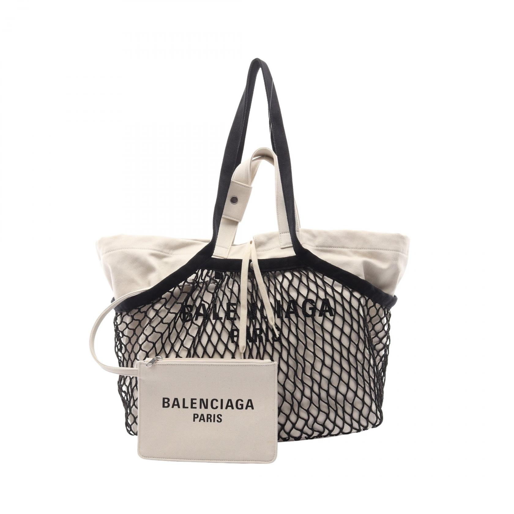 バレンシアガ BALENCIAGA 24/7 TOTE MEDIUM 2WAY トートバッグ バッグ キャンバス レディース ホワイト系 / ブラック系 7918092AA479960 【新品】