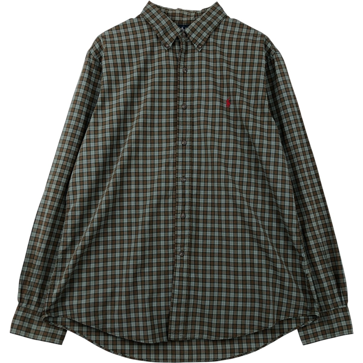 古着 ラルフローレン Ralph Lauren CUSTOM FIT 長袖 ボタンダウンチェックシャツ メンズXL相当/eaa613291