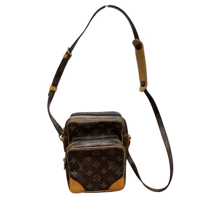 美品 LOUIS VUITTON ルイヴィトン モノグラム ブラウン ゴールド金具 PVC レザー/ ショルダーバッグ S1-00203 【中古】