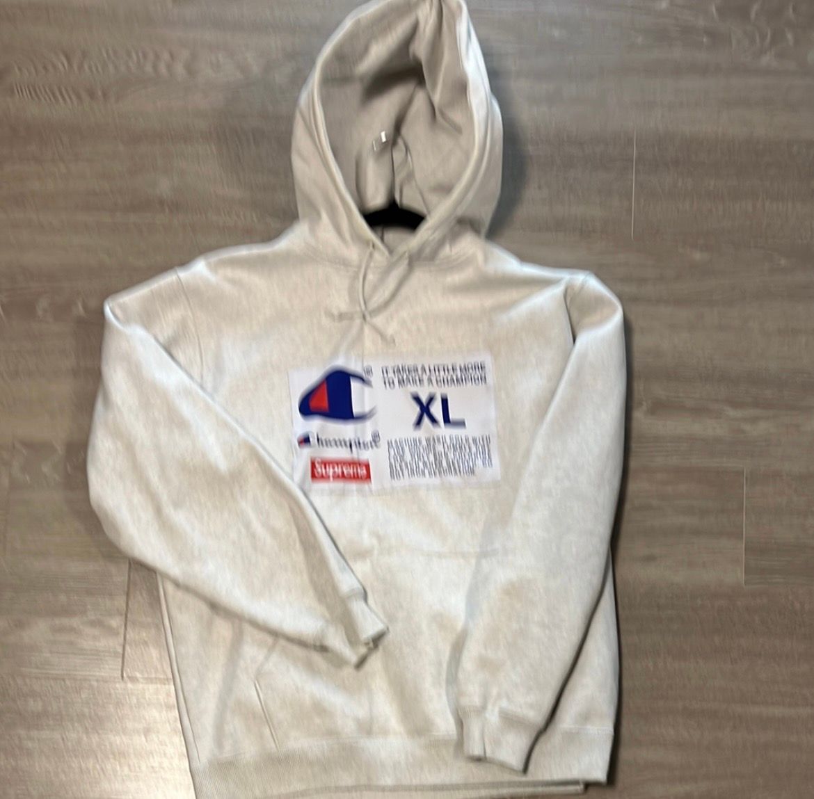 Supreme / Champion® Label Hooded Sweatshirt "Grey"