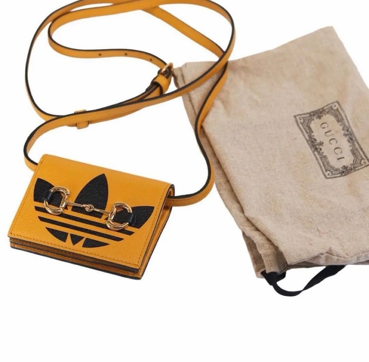 adidas x GUCCI Horsebit Card Case "Yellow"