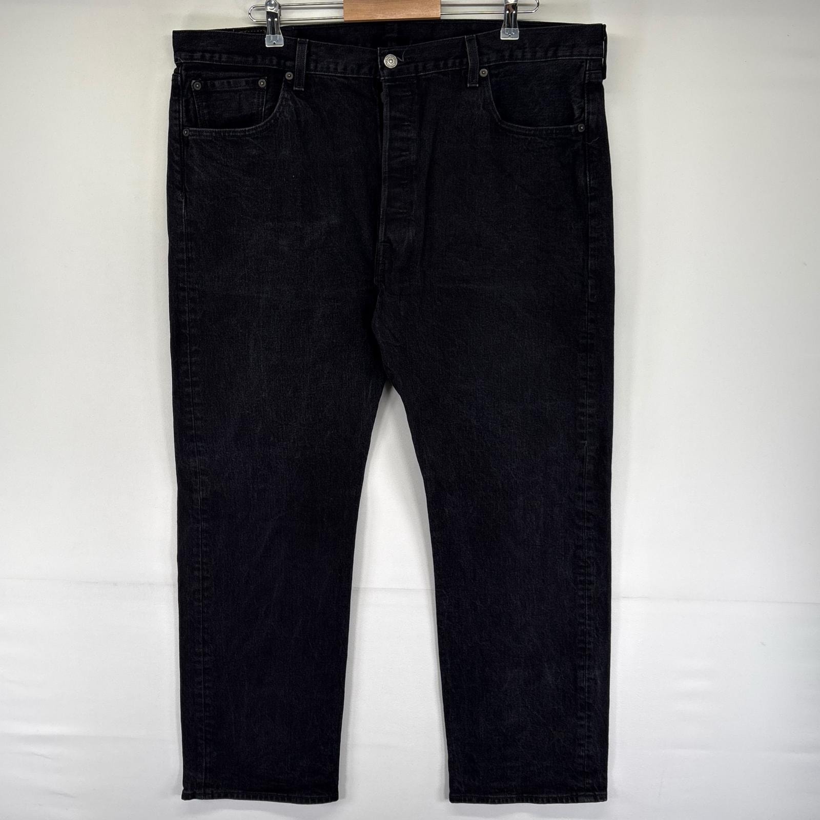 古着 リーバイス Levi's デニム パンツ 501 大きいサイズ ストレート ボタンフライ ブラックデニム W42 L30  ブラック系 メンズ