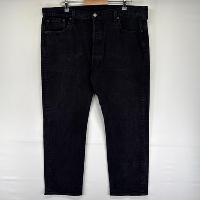 古着 リーバイス Levi's デニム パンツ 501 大きいサイズ ストレート ボタンフライ ブラックデニム W42 L30 ブラック系 メンズ